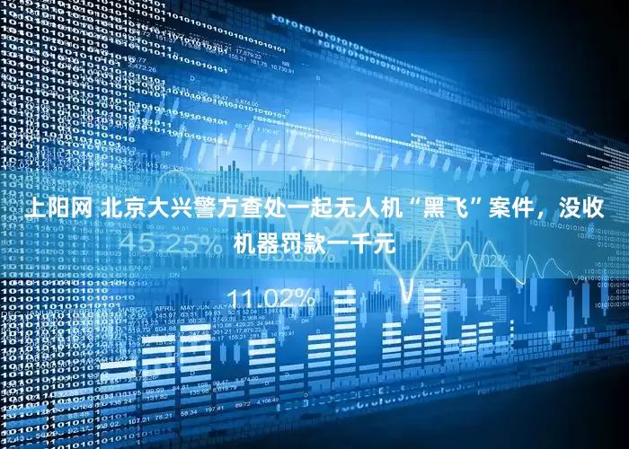 上阳网 北京大兴警方查处一起无人机“黑飞”案件，没收机器罚款一千元